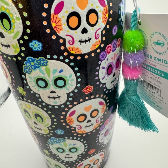Glow in the dark Swig Skull Mug with Lid and Handle- New - Picture 4 of 4